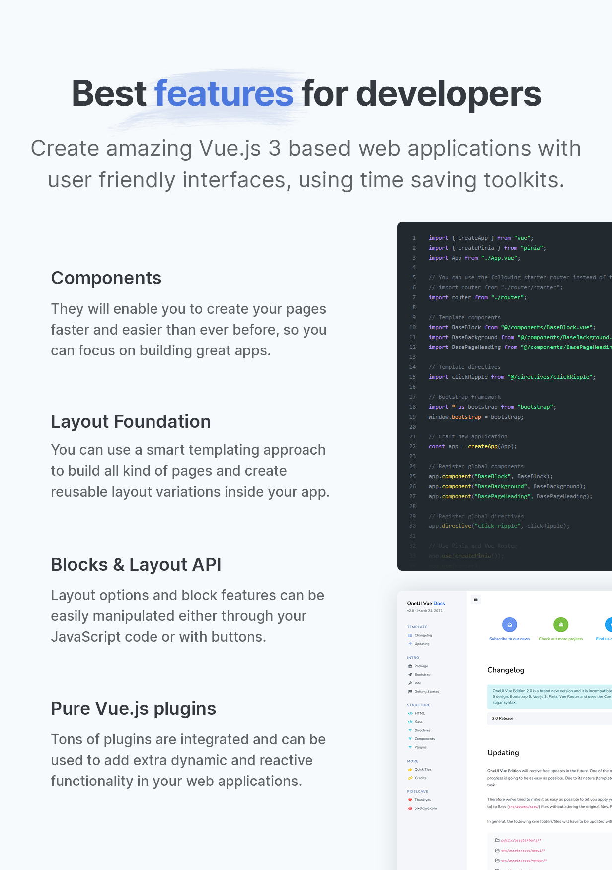 OneUI Vue Edition - Vuejs 3 Admin Dashboard Template - 9