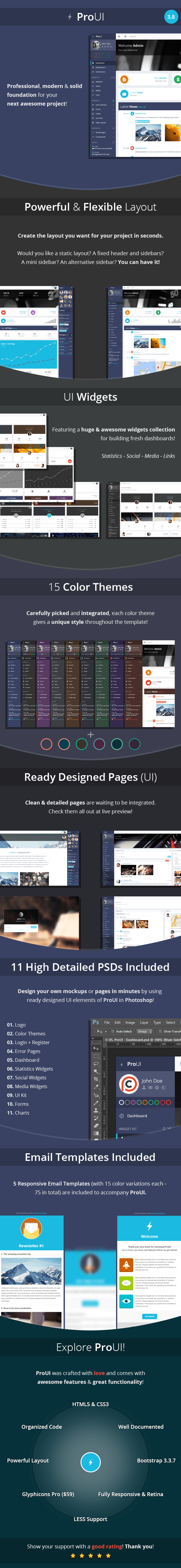 ProUI - Responsive Bootstrap Admin Template - 8